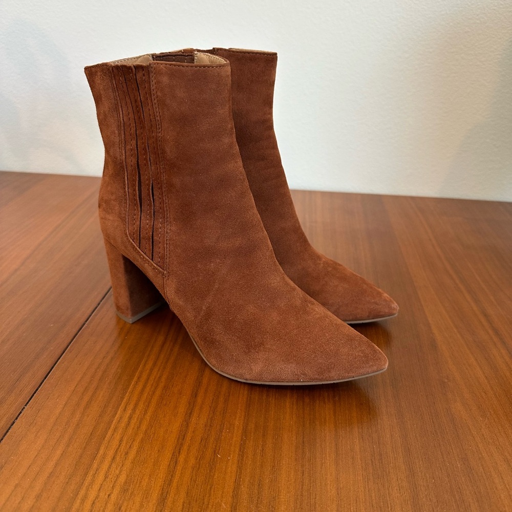 Aquatalia Brown Suede Ankle Boots - Picture 2 of 3